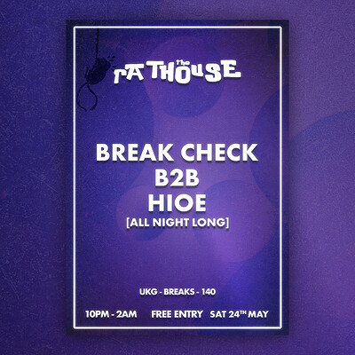 The Rathouse: Break Check B2B HIOE at The Mothers Ruin