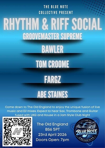 Rhythm & Riff Social at The Old England Pub