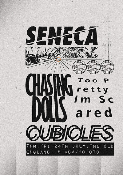 SENECA + Chasing Dolls + Cubicles + Too Pretty Im Scared at The Old England Pub