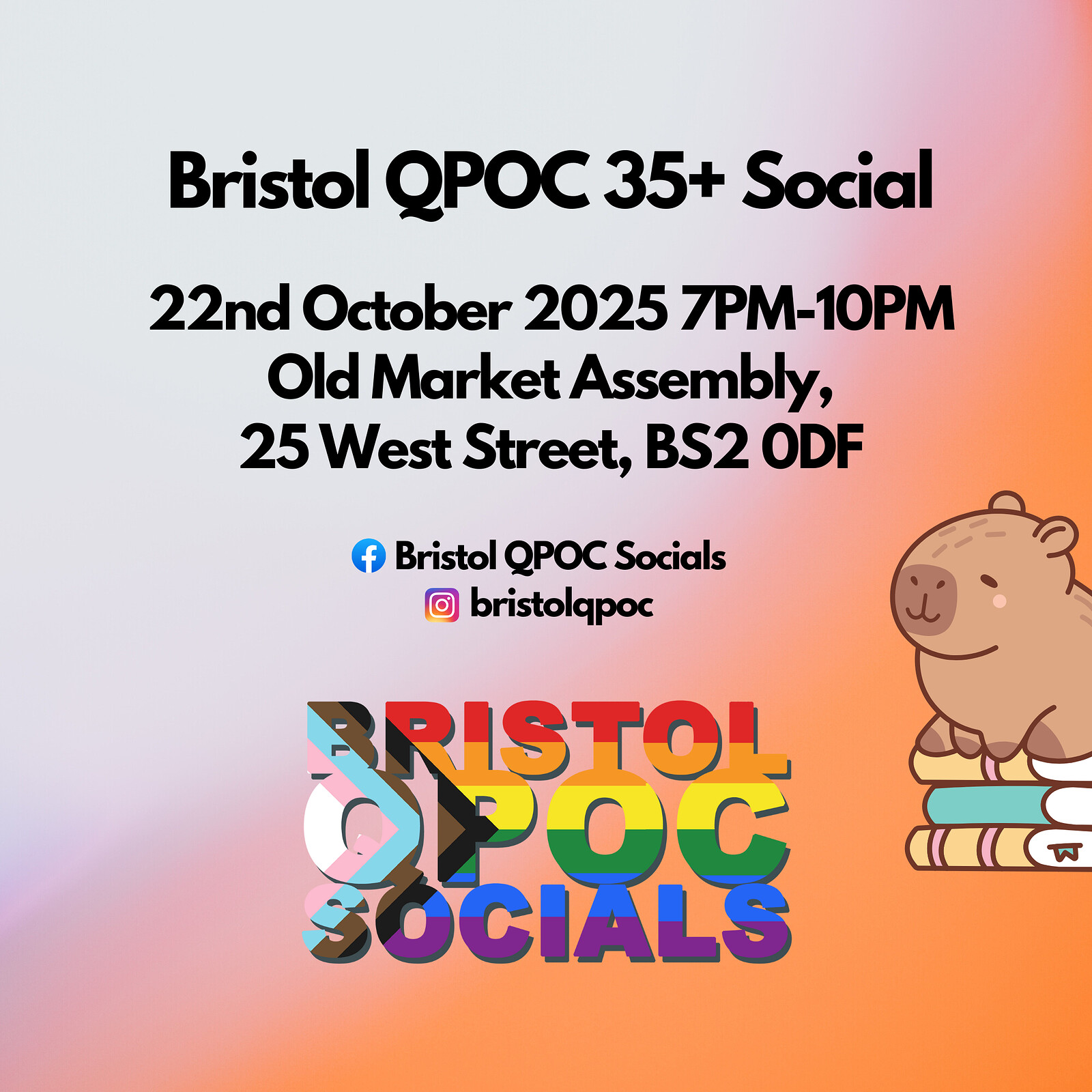 Bristol QPOC 35+ Social at The Old Market Assembly