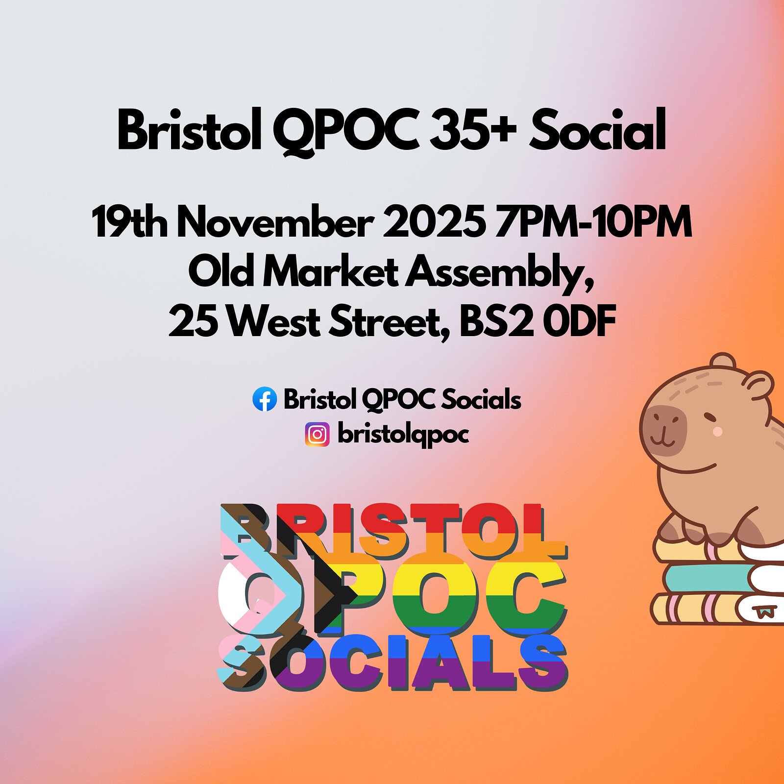 Bristol QPOC 35+ Social at The Old Market Assembly