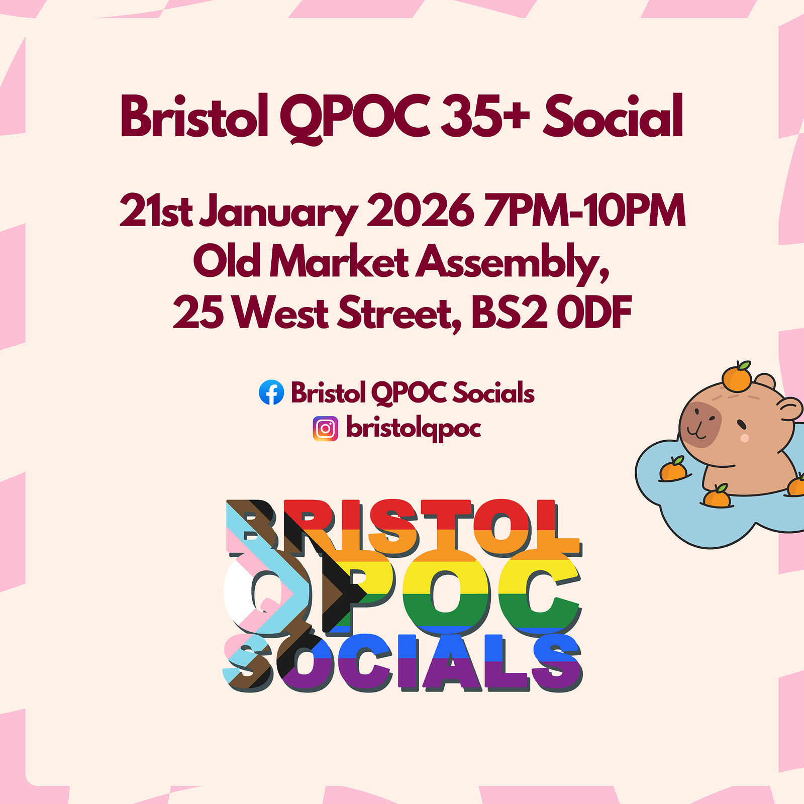 Bristol QPOC 35+ Social at The Old Market Assembly