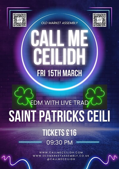 Call Me Ceilidh Celebrates St Patrick's Day at The Old Market Assembly