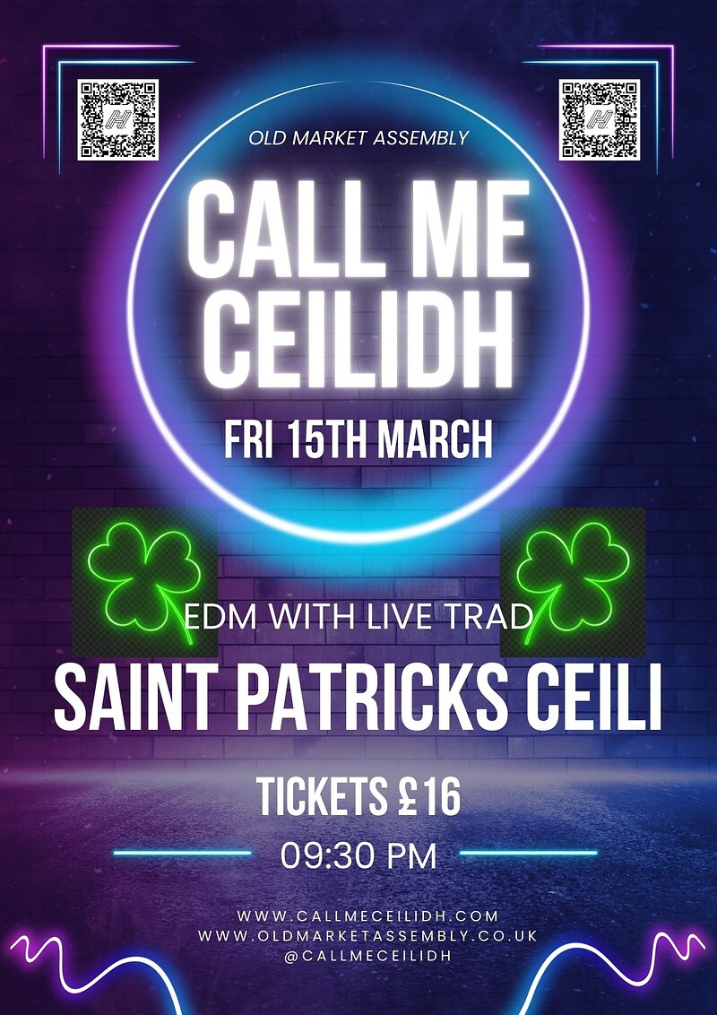 Call Me Ceilidh Celebrates St Patrick's Day at The Old Market Assembly