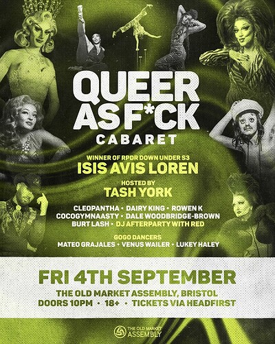 QUEER AS F*CK: September Edition at The Old Market Assembly