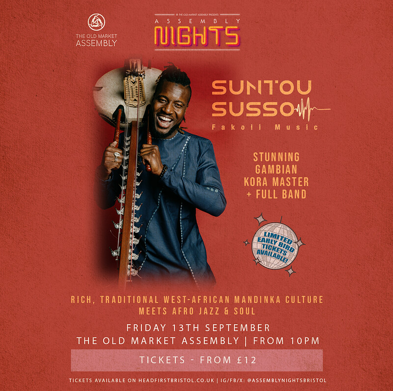 Suntou Susso Band + DJ Kiboko at The Old Market Assembly