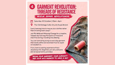 Garment Revolution Workshop - Threads of Resistance at The old stillage