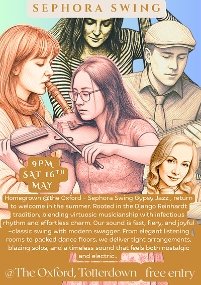 Sephora Swing featuring Craig Crofton at The Oxford Totterdown