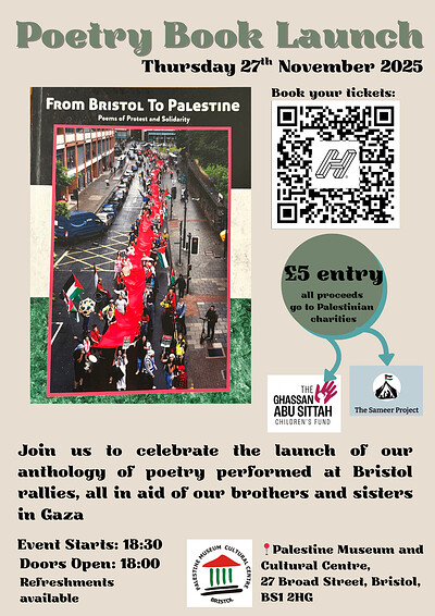 Poetry Book Launch: From Bristol To Palestine at The Palestine Museum and Cultural Centre