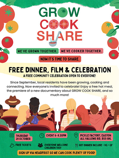 Grow Cook Share: Community Film Screening at The Pickle Factory