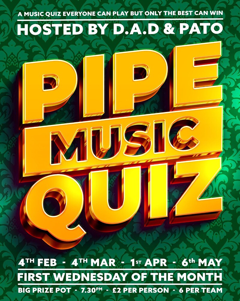 The Pipe Music Quiz at The Pipe & Slippers