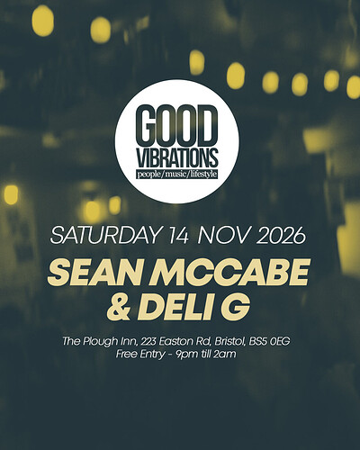 Good Vibrations with Sean McCabe & Deli G at The Plough Inn