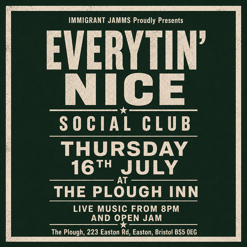 Immigrant Jamms presents at The Plough Inn