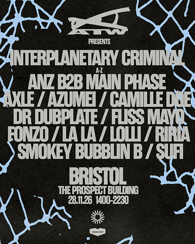 ATW pres. Interplanetary Criminal + Guests at The Prospect Building