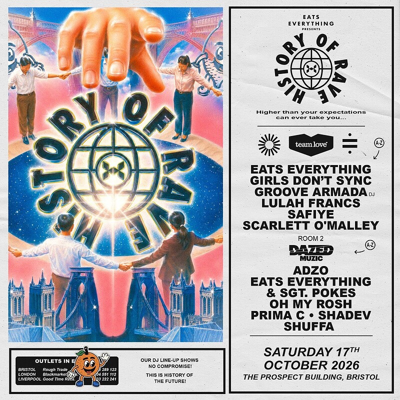 History Of Rave: Eats Everything, Groove Armada  + More at The Prospect Building