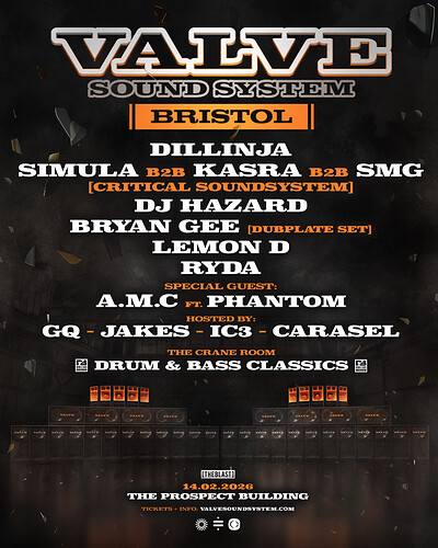 Valve Sound System Bristol 2026 at The Prospect Building