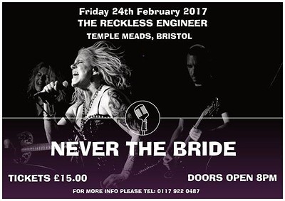 NEVER THE BRIDE at The Reckless Engineer