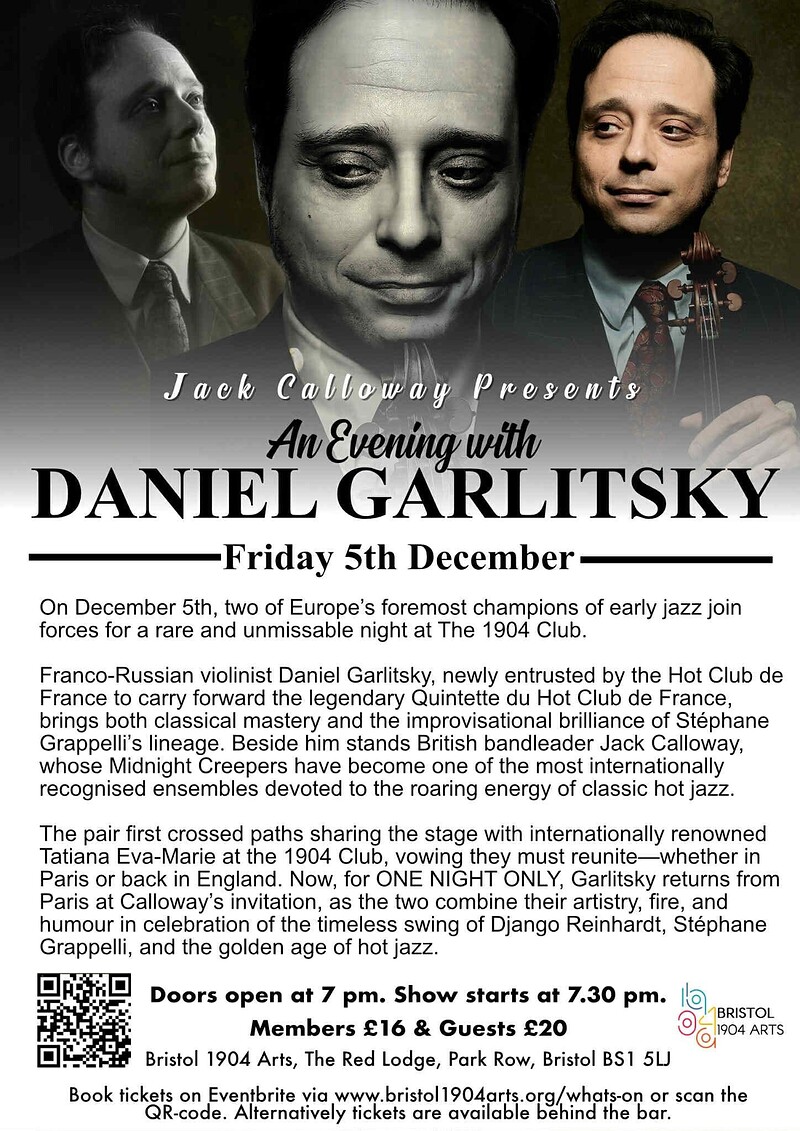 Jack Calloway Presents: An Evening With Daniel Garlitsky at The Red Lodge/1904 Arts