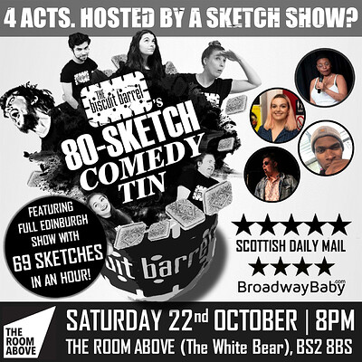 Biscuit Barrel's 80 Sketch Comedy Tin at The Room Above