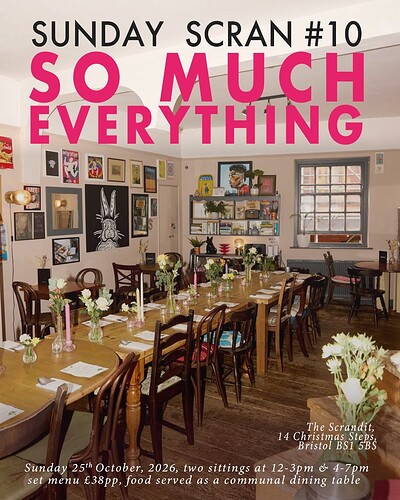 So Much Everything X The Scrandit, SUNDAY SCRAN at The Scrandit
