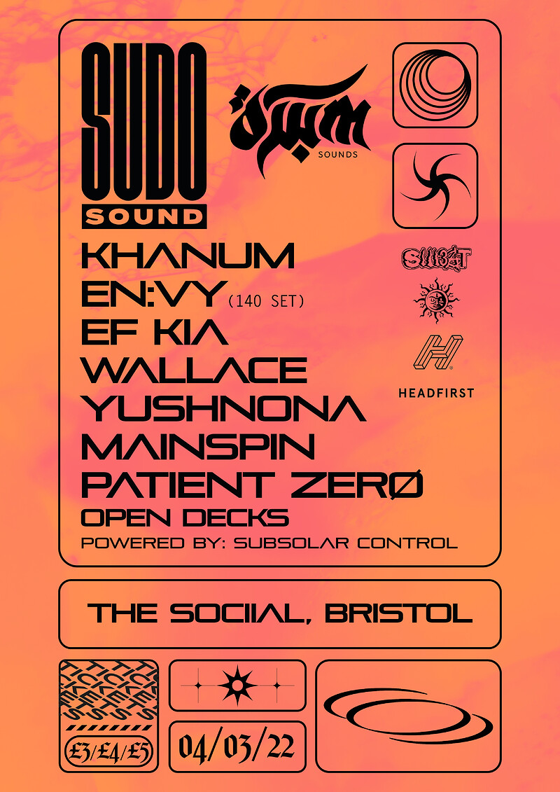 Sudo Sound x OWM: Khanum, En:vy + Support at The Social