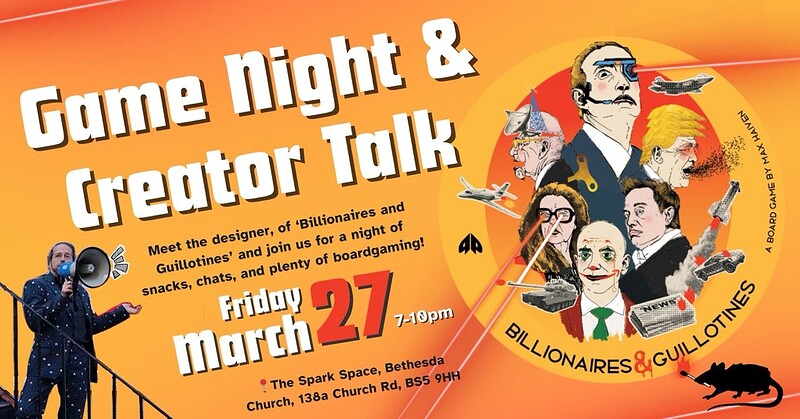 Billionaires & Guillotines Game Night at The Spark Space, Redfield