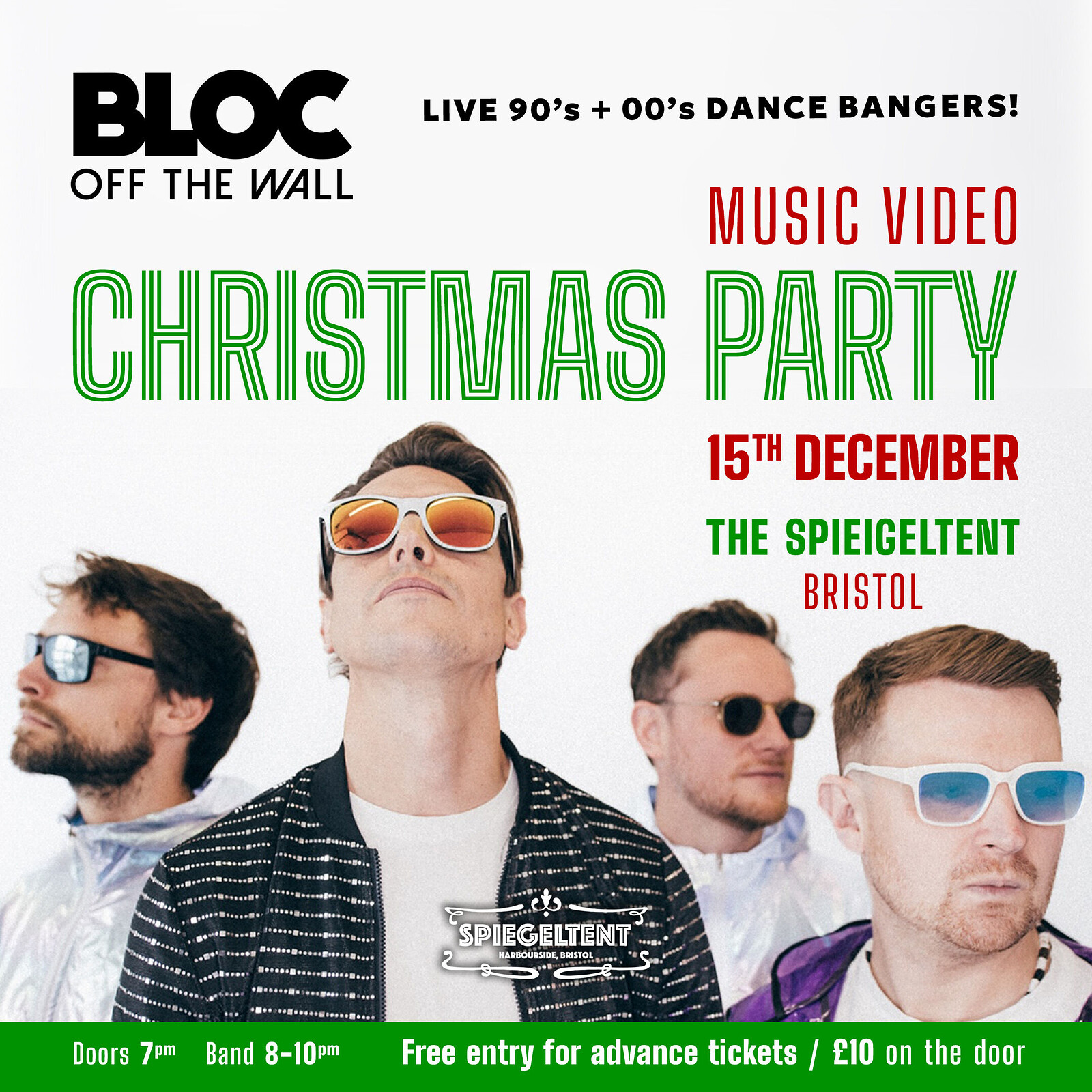 Bloc Off The Wall - Music Video Christmas Party at The Spiegeltent, Bristol BS1 5LL