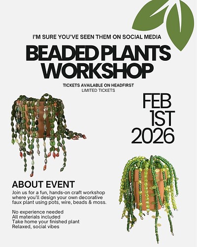 Beaded plant making at The Stag And Hounds