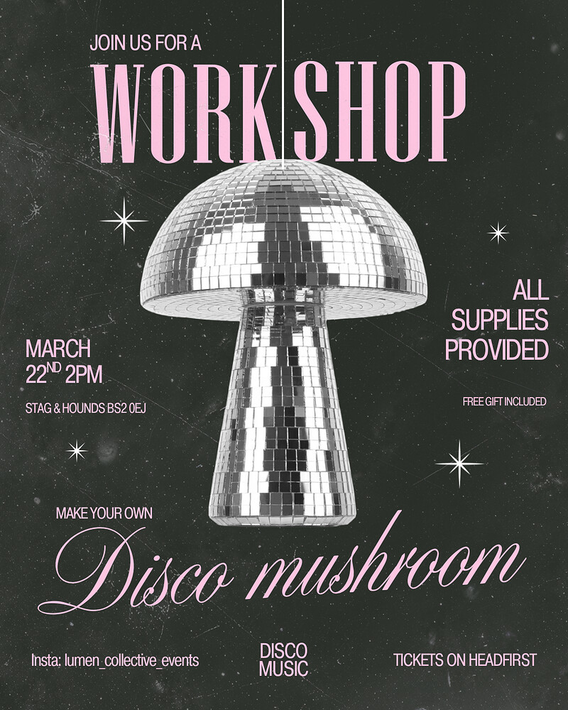 Disco mushroom at The Stag And Hounds