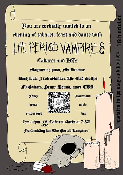 The Period Vampires Fundraiser Cabaret Party at The Stag And Hounds