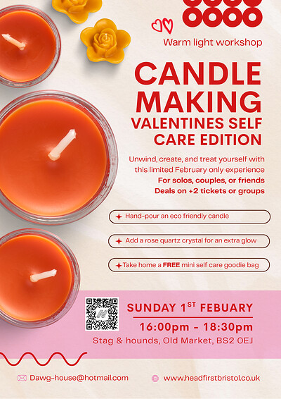 Valentines/self care candle making workshop at The Stag And Hounds