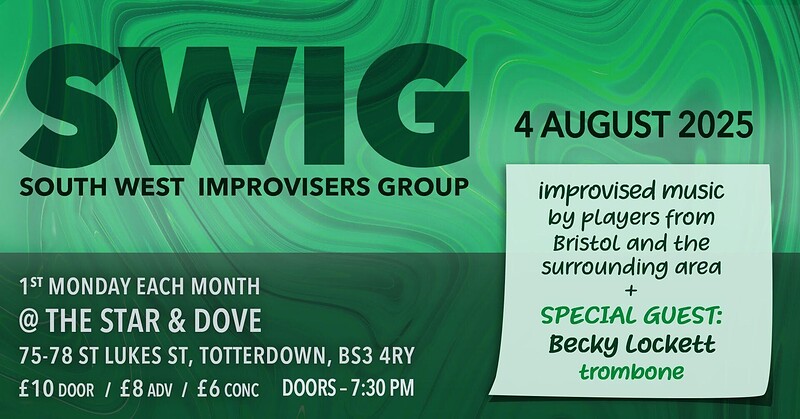 SWIG featuring  special guest Becky Lockett at The Star and Dove