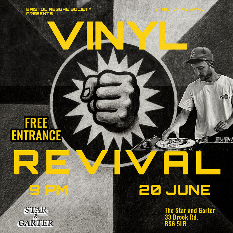 Bristol Reggae Society & PMF Records Present: VINYL REVIVAL Vol. 2 at The Star and Garter