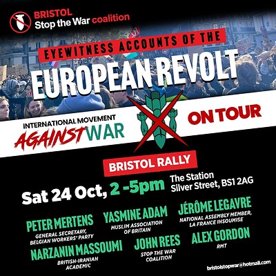 International movement against war - on tour at The Station