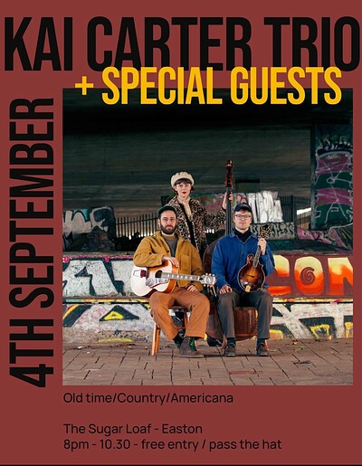 Kai Karter Trio + Special Guests at The Sugar Loaf