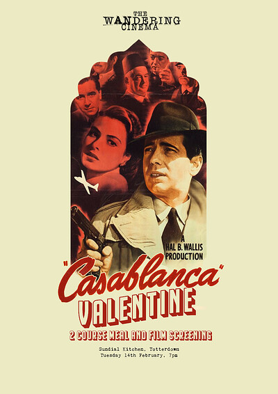 Casablanca Screening and Two Course Meal at The Sundial Kitchen