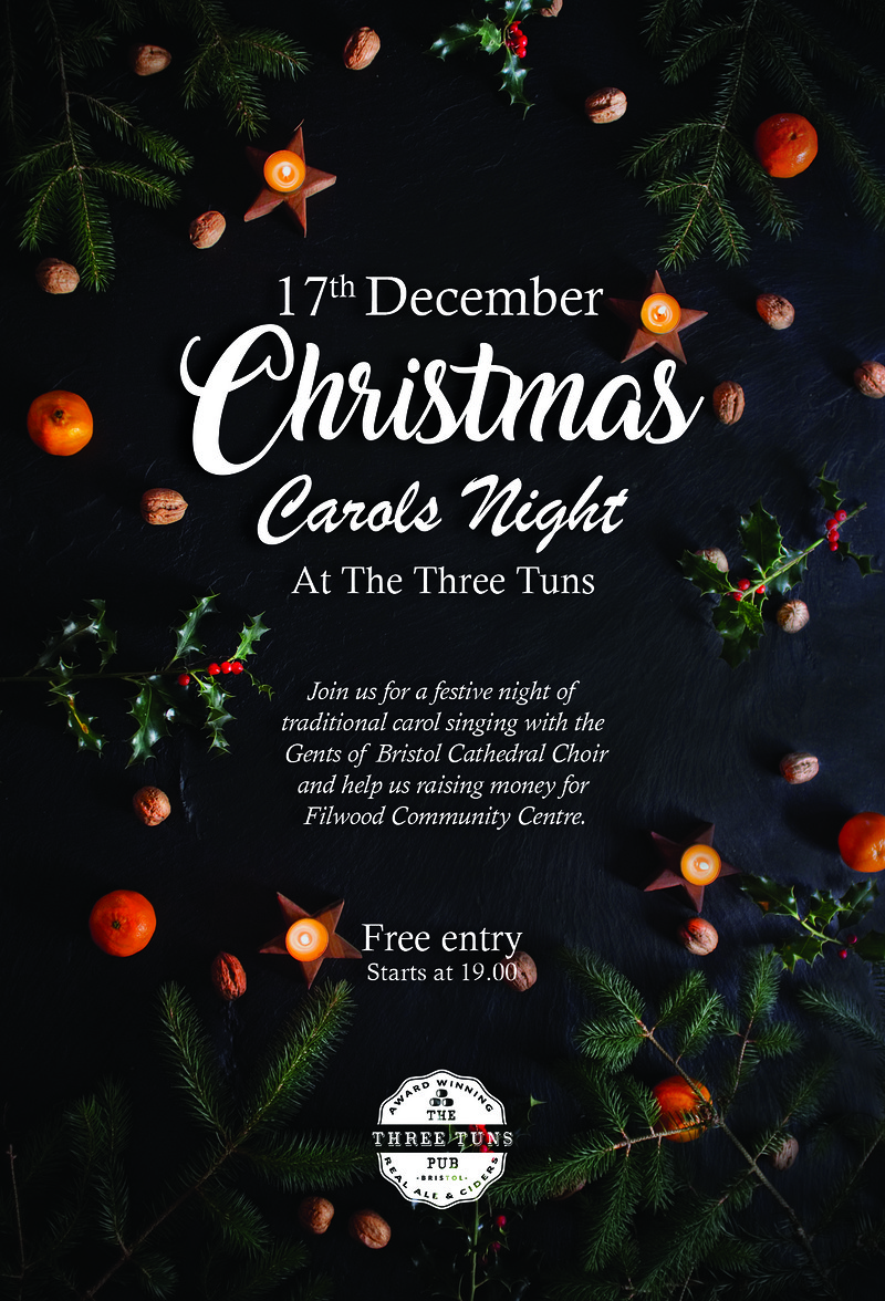 Bristol Cathedral Choir Carol Singing at The Three Tuns