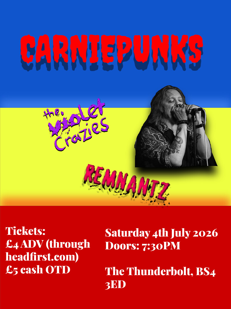 CARNIEPUNKS + Violet Crazies + Remnantz at The Thunderbolt
