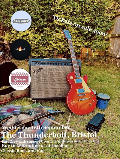 EARL GREY + The Springers + Fall In Girl at The Thunderbolt