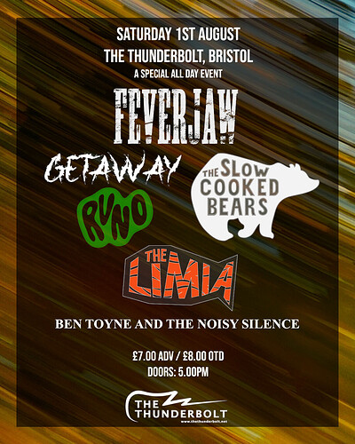 Feverjaw + Support at The Thunderbolt