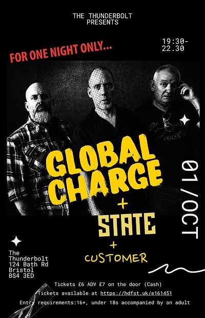 GLOBAL CHARGE + State + Customer at The Thunderbolt