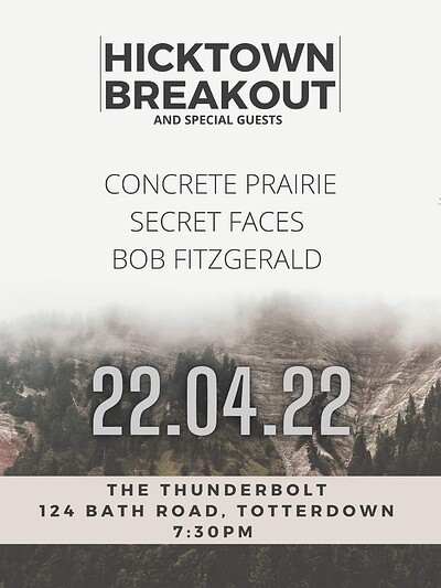 HICKTOWN BREAKOUT at The Thunderbolt