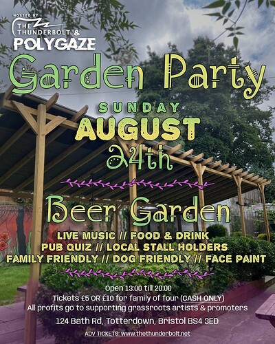 POLYGAZE Garden Party at The Thunderbolt