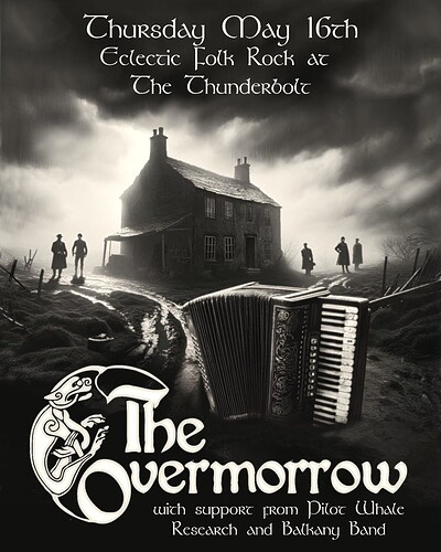 THE OVERMORROW + Pilot Whale Research + Balkany Ba at The Thunderbolt