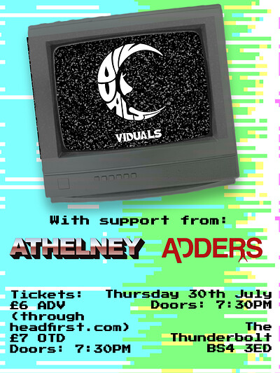 VIDUALS + Athelney + Adders at The Thunderbolt