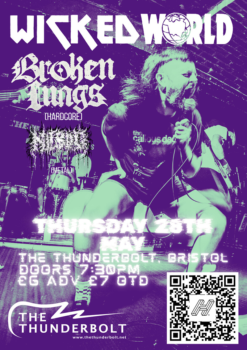Wicked World presents; BROKEN LUNGS + Nilbog at The Thunderbolt