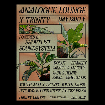 Analogue Lounge X Trinity - Day Party at The Trinity Centre