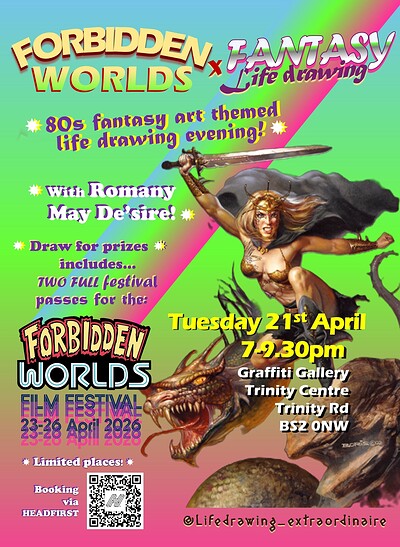 Forbidden Worlds x Fantasy Life Drawing at The Trinity Centre