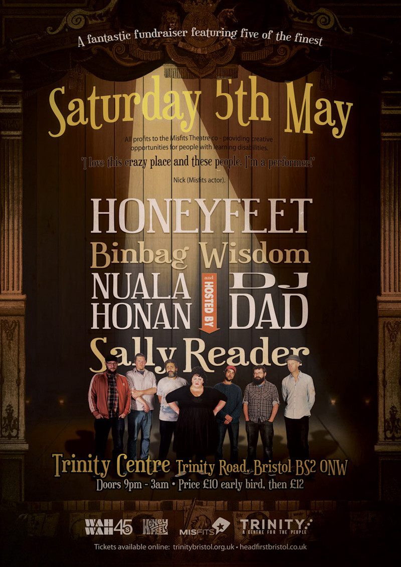 Honeyfeet Fundraiser for Misfits Theatre Co at The Trinity Centre
