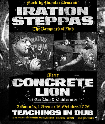 Iration Steppas x Concrete Lion at The Trinity Centre